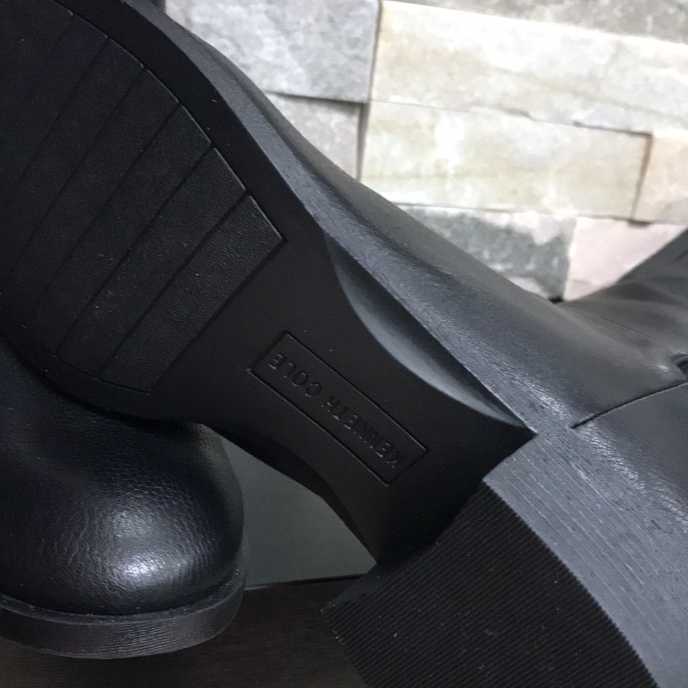 🎁 Kenneth Cole Levon Leather & Rib Knit Knee High Boot - Picture 9 of 9